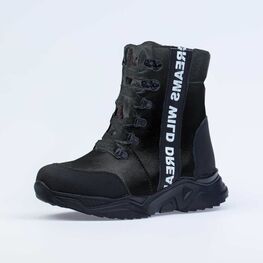 652174-52 Зимние ботинки на молнии для девочки для девочки черный