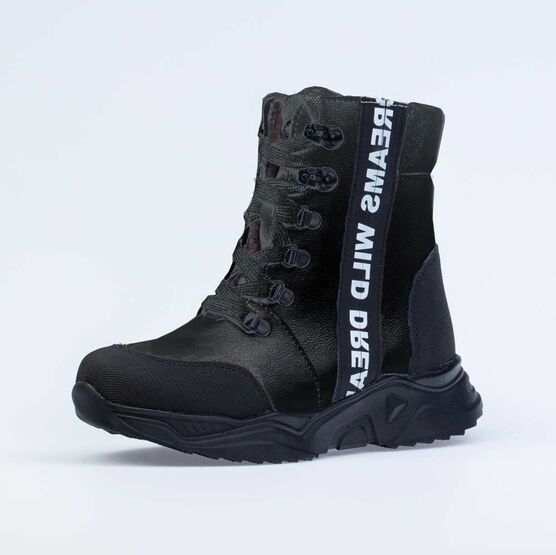 652174-52 Зимние ботинки на молнии для девочки для девочки черный