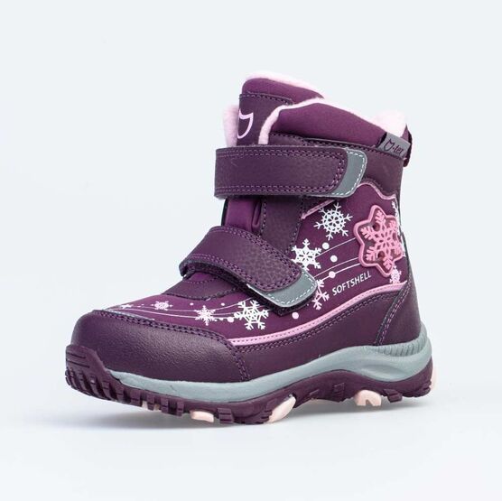 454809-46 Мембранные ботинки с LED-подсветкой для девочки фио-сир