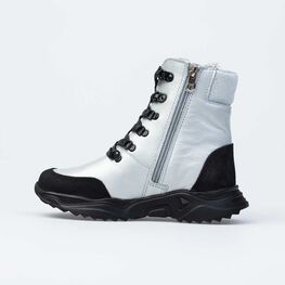 652174-51 Зимние ботинки на молнии для девочки для девочки серебристый фото №2