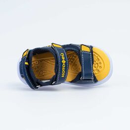 124005-12 Пляжная обувь для мальчики син-жел фото №4