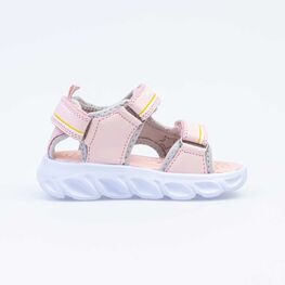 123013-12 Пляжная обувь с LED-подсветкой на подошве для девочки розовый фото №2