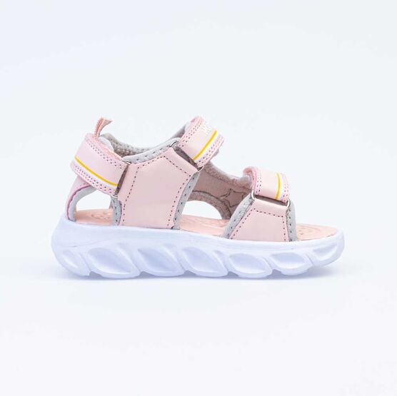 123013-12 Пляжная обувь с LED-подсветкой на подошве для девочки розовый фото №2