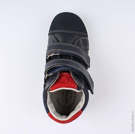 352220-21 Ботинки для мальчики син-кра фото №4