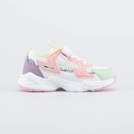 444035-12 Летние кроссовки с сеточкой для девочки белый фото №2