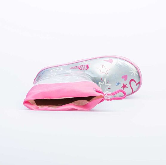 566177-11 Резиновые сапоги для девочки серебрист. фото №5