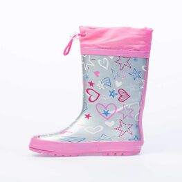 566177-11 Резиновые сапоги для девочки серебрист. фото №3