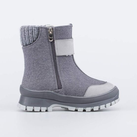 567062-42 Валенки на молнии для девочки для девочки серый фото №2