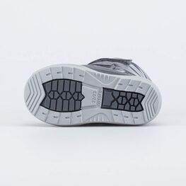 161002-45 Сапожки-дутики на липучках для девочки для мальчики серый фото №3