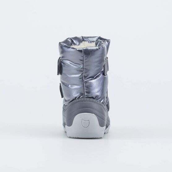 161002-45 Сапожки-дутики на липучках для девочки для мальчики серый фото №5