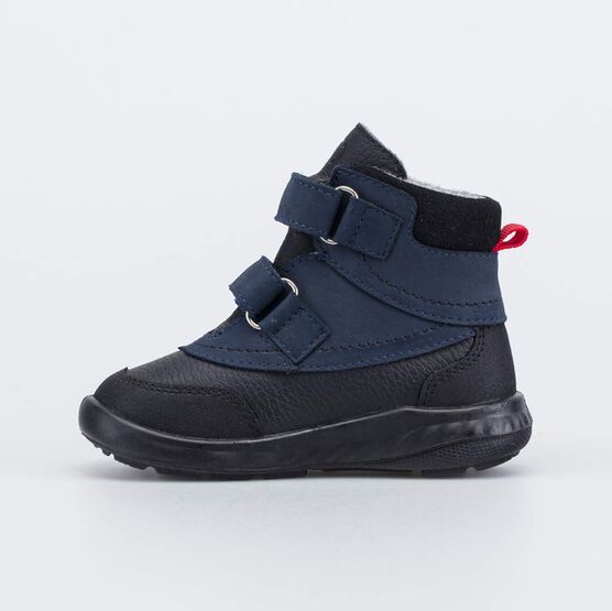 152391-32 Кожаные утепленные ботинки Смайл для мальчики синий + красный фото №2