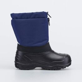 264043-42 Сноубутсы со сменными нашивками для мальчики черный + синий фото №2