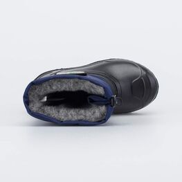 264043-42 Сноубутсы со сменными нашивками для мальчики черный + синий фото №4