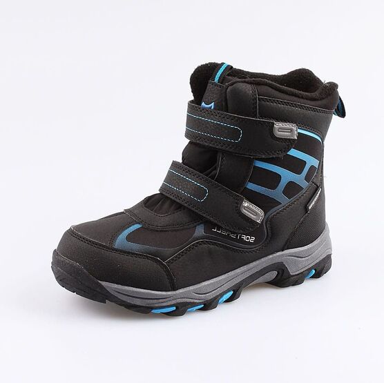 654943-45 Мембранные ботинки для мальчики чер-син