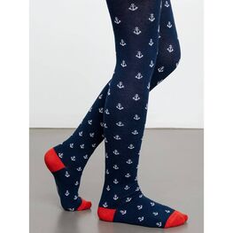 07732509-40 Темно-синие колготки для мальчика Якоря для мальчики темно-синий фото №2