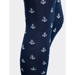 07732509-40 Темно-синие колготки для мальчика Якоря для мальчики темно-синий фото №3
