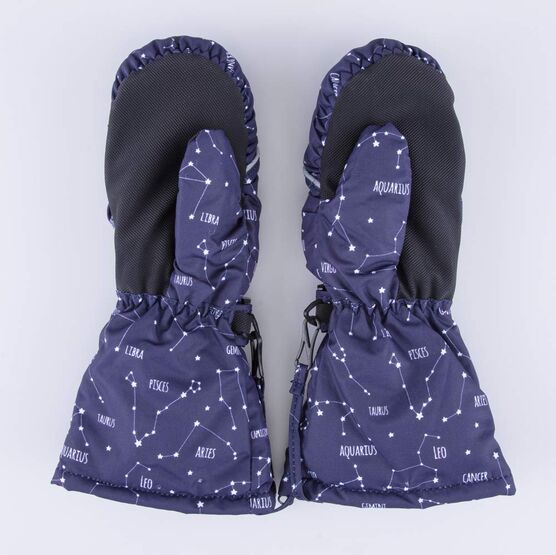 07721140-10 Варежки-краги Карта звездного неба для универсальные темно-синий фото №2