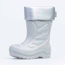 365143-15 Резиновые сапоги для девочки сер-срб