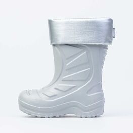 365143-15 Резиновые сапоги для девочки сер-срб фото №2