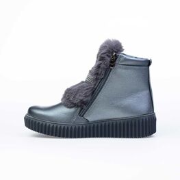 762117-52 Зимние полусапожки для девочки-подростка для девочки серый фото №2