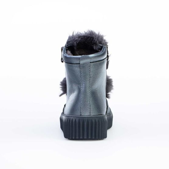 762117-52 Зимние полусапожки для девочки-подростка для девочки серый фото №5