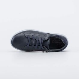 532263-22 Синие кожаные полуботинки для мальчики синий фото №4