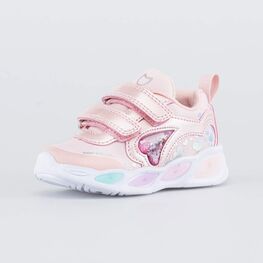 144189-71 Кроссовки с LED и Softshell для девочки розовый