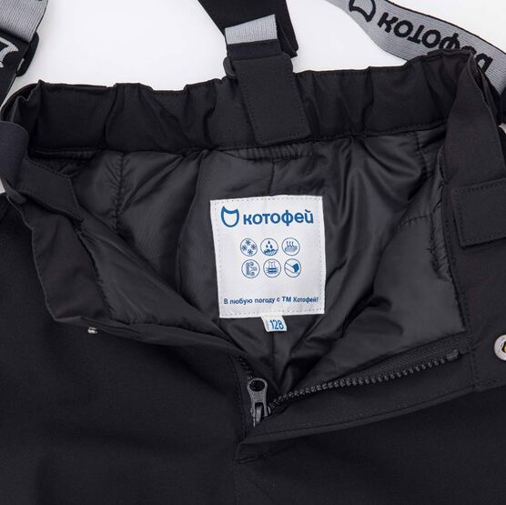 07759039-40 Брюки утепленные для мальчика черный для мальчики черный фото №4