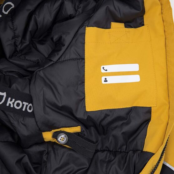 07769042-40 Зимний комбинезон детский горчичный для мальчики горчичный фото №5