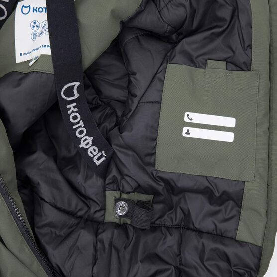 07769042-45 Зимний комбинезон детский оливковый для мальчики оливковый фото №5