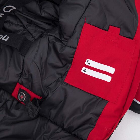 07769042-46 Зимний комбинезон детский красный для мальчики красный фото №5