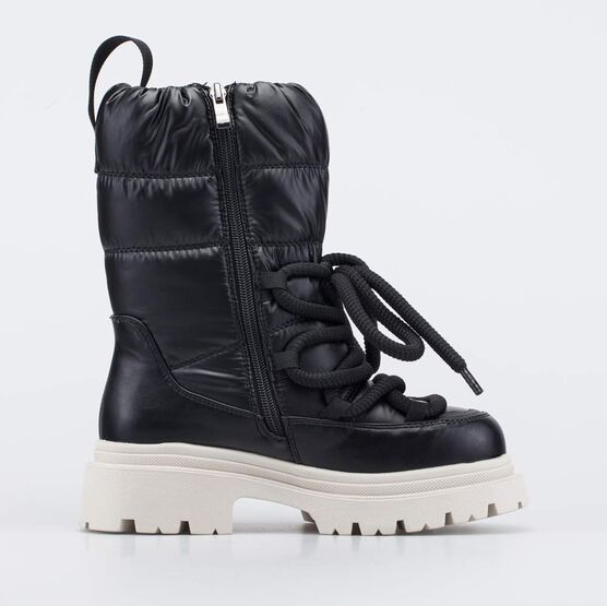 764059-41 Сапоги-дутики с высокой шнуровкой для девочки черный фото №2