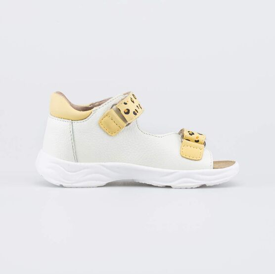 322211-21 Детские сандалии для девочки Леопард для девочки белый,желтый фото №2