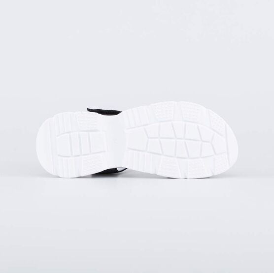 722039-21 Кожаные босоножки на липучках для девочки срб-чер фото №3