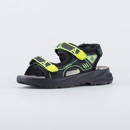 624033-21 Кожаные сандалии на липучках для мальчики черный