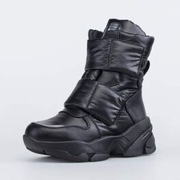 454066-41 Черные дутики на высокой подошве для девочки черный