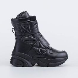 454066-41 Черные дутики на высокой подошве для девочки черный фото №2