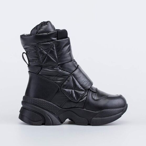 454066-41 Черные дутики на высокой подошве для девочки черный фото №2