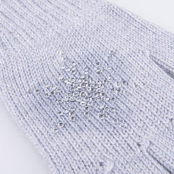 07821241-40 Перчатки детские Снежинка светло-серый для девочки св.серый фото №2