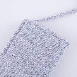 07822209-40 Варежки двухслойные со стразами Снежинка светло-серый для девочки светло-серый фото №2