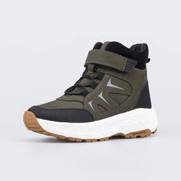 652232-52 Зимние ботинки для мальчика подростковые для мальчики оливковый + черный