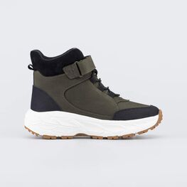 652232-52 Зимние ботинки для мальчика подростковые для мальчики оливковый + черный фото №2