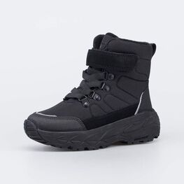 654089-42 Высокие ботинки-дутики для мальчика для мальчики черный