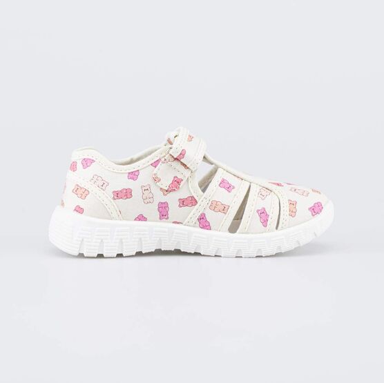 421129-11 Текстильная обувь для детей Мармеладные мишки для девочки бежевый,розовый фото №2