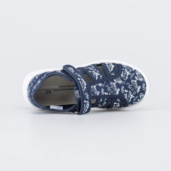 421131-11 Текстильная обувь для детей Скейтборд для мальчики синий фото №4