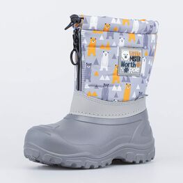 264030-42 Сноубутсы с защитой от снега Три медведя для мальчики серый