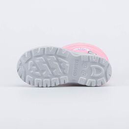 464062-42 Сноубутсы с защитой от снега Супердевочка для девочки серый + розовый фото №3