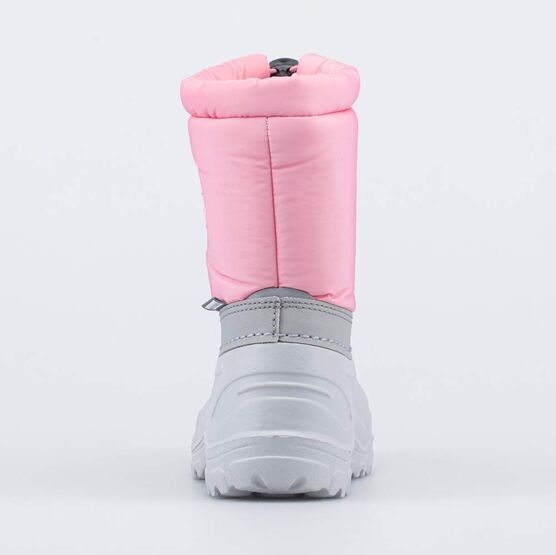 464062-42 Сноубутсы с защитой от снега Супердевочка для девочки серый + розовый фото №5
