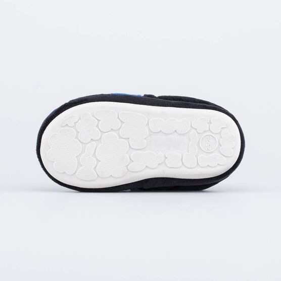 331291-12 Домашние тапочки с задником Футбольный мяч для мальчики черный + синий фото №3