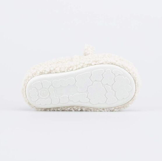 331306-11 Пушистые тапочки Белый Мишка для мальчики бежевый фото №3